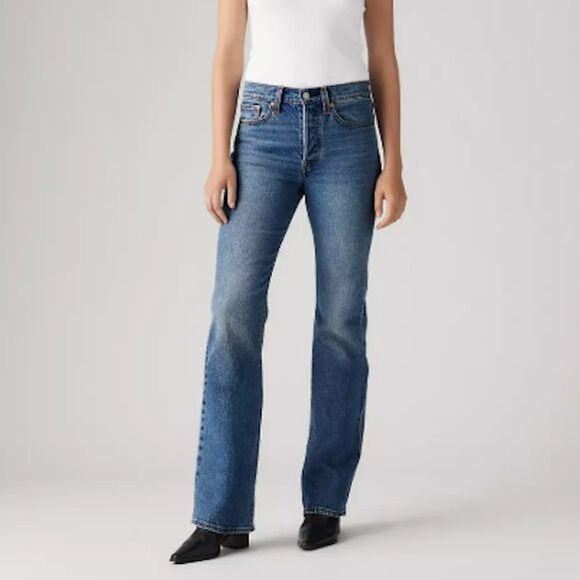 Levi Jeans 512 Size 14 Perfectly Slimming Boot Cut Blue Denim Stretch Levi's - Picture 3 of 8